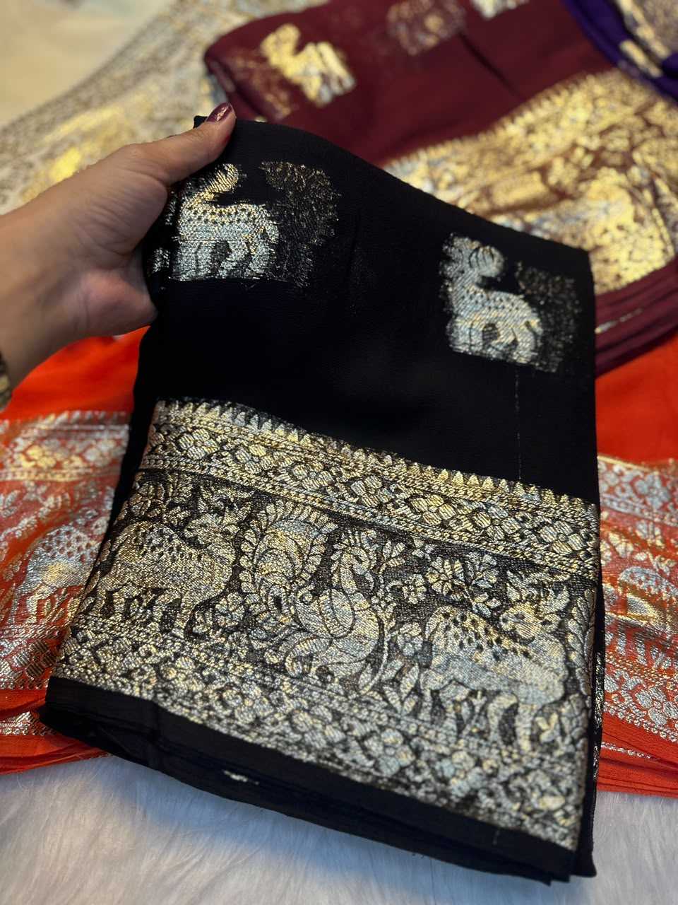 Viscose Georgette Saree