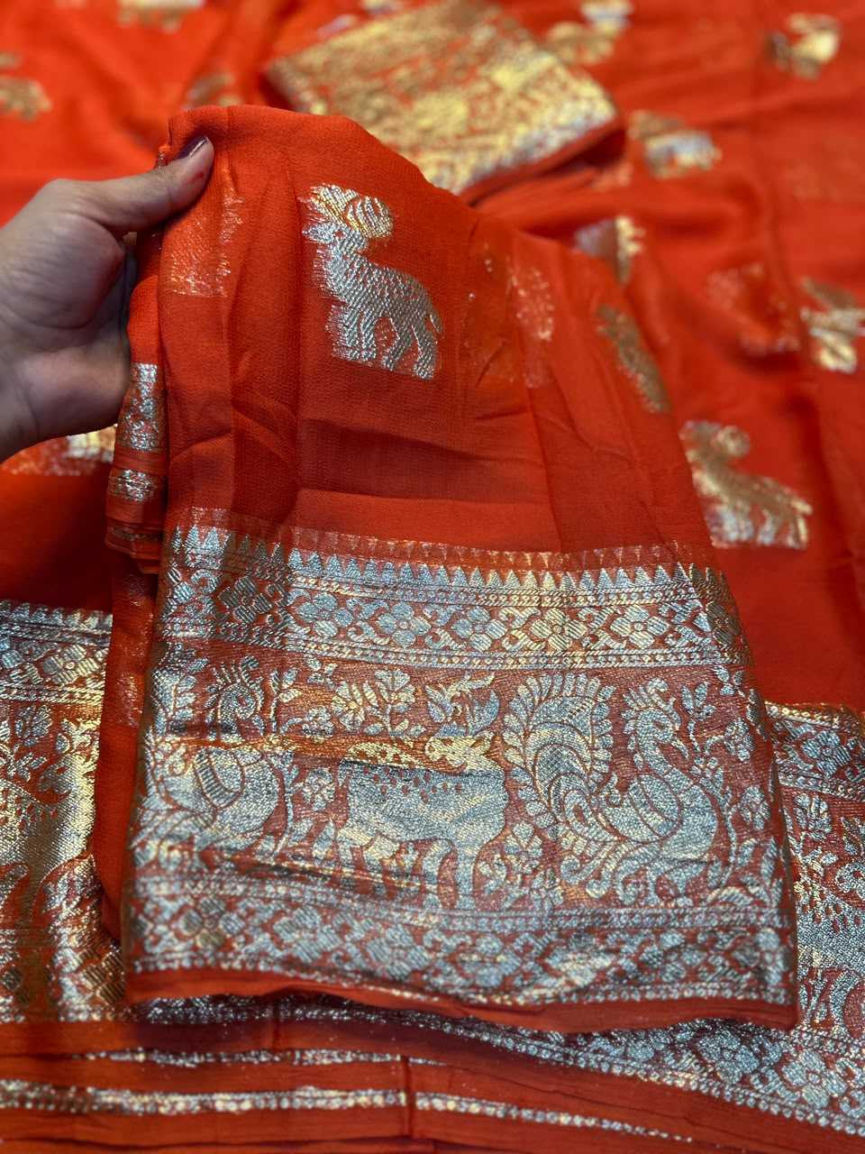 Viscose Georgette Saree