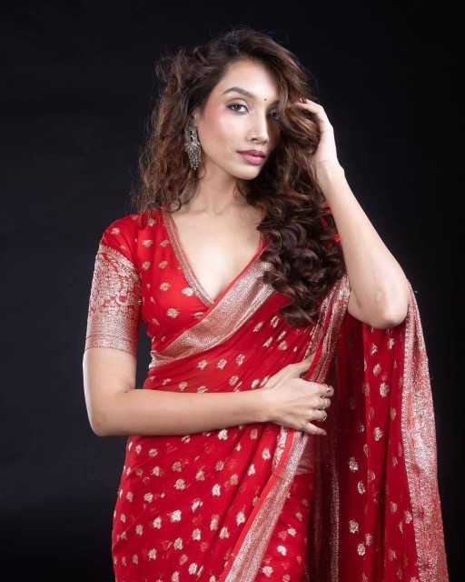 Janhvi Premium Georgette Designer Saree