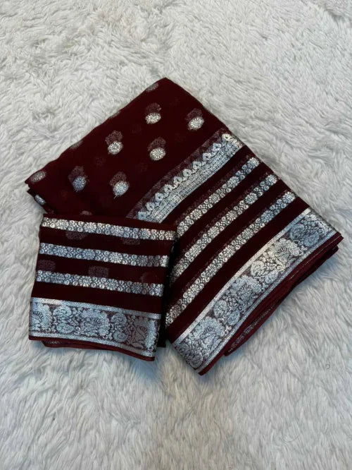 Kajal Premium Georgette Fancy Saree