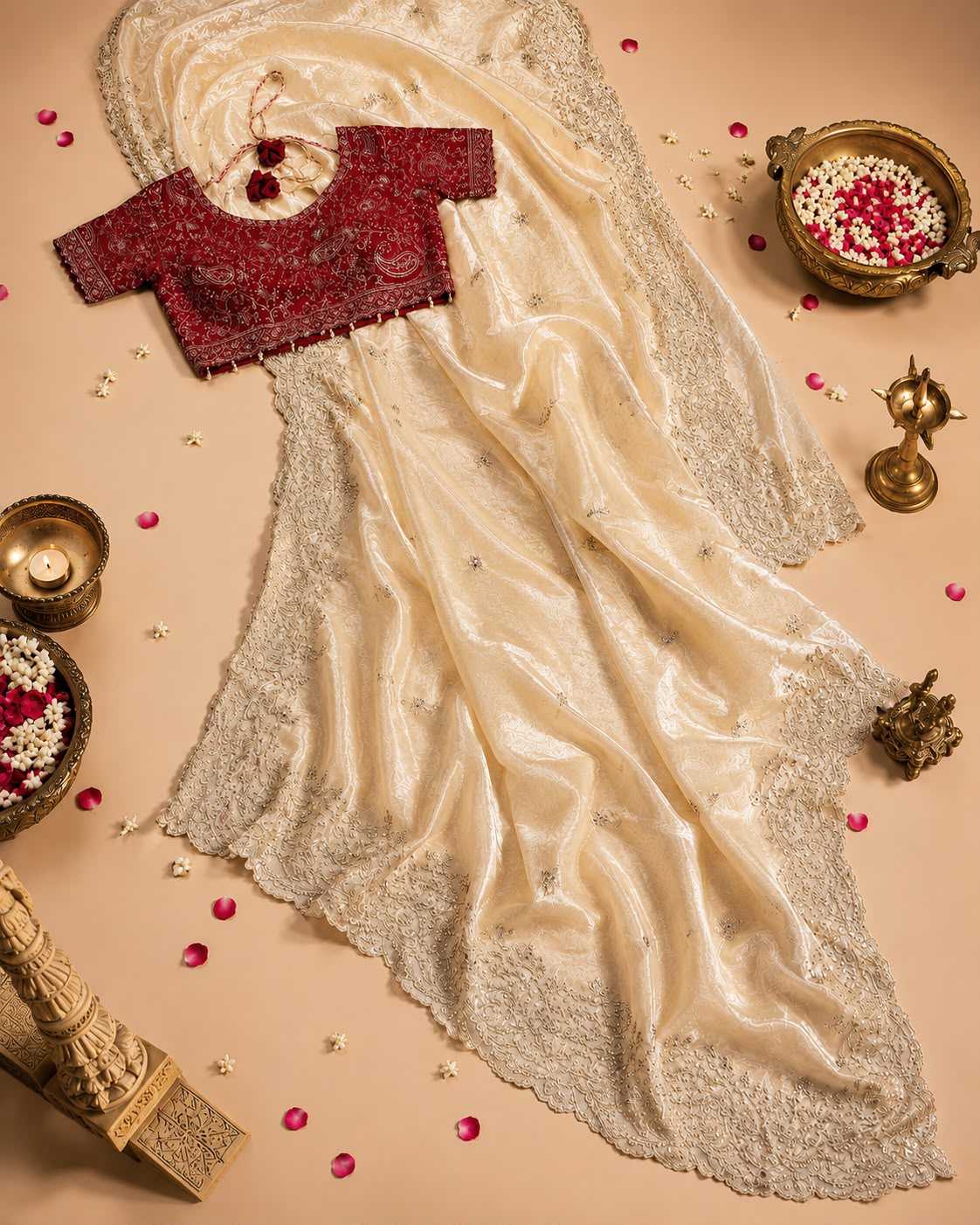 Satin Sequence Saree
