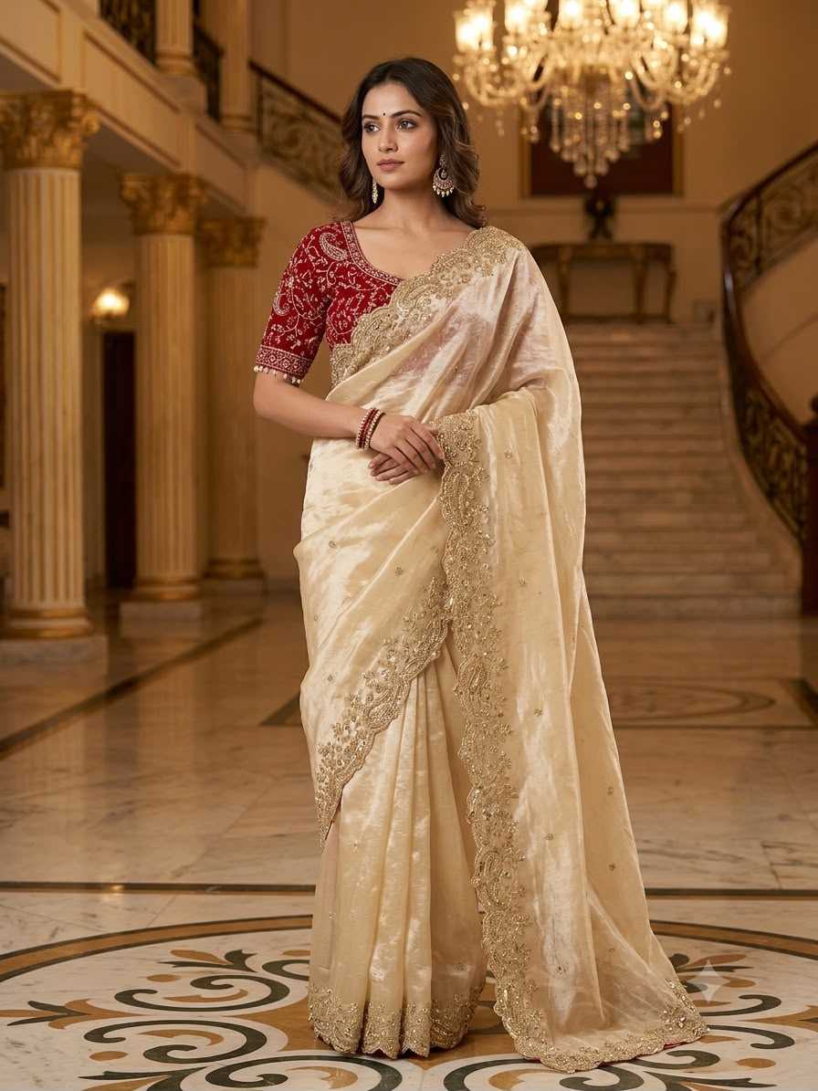 Satin Sequence Saree