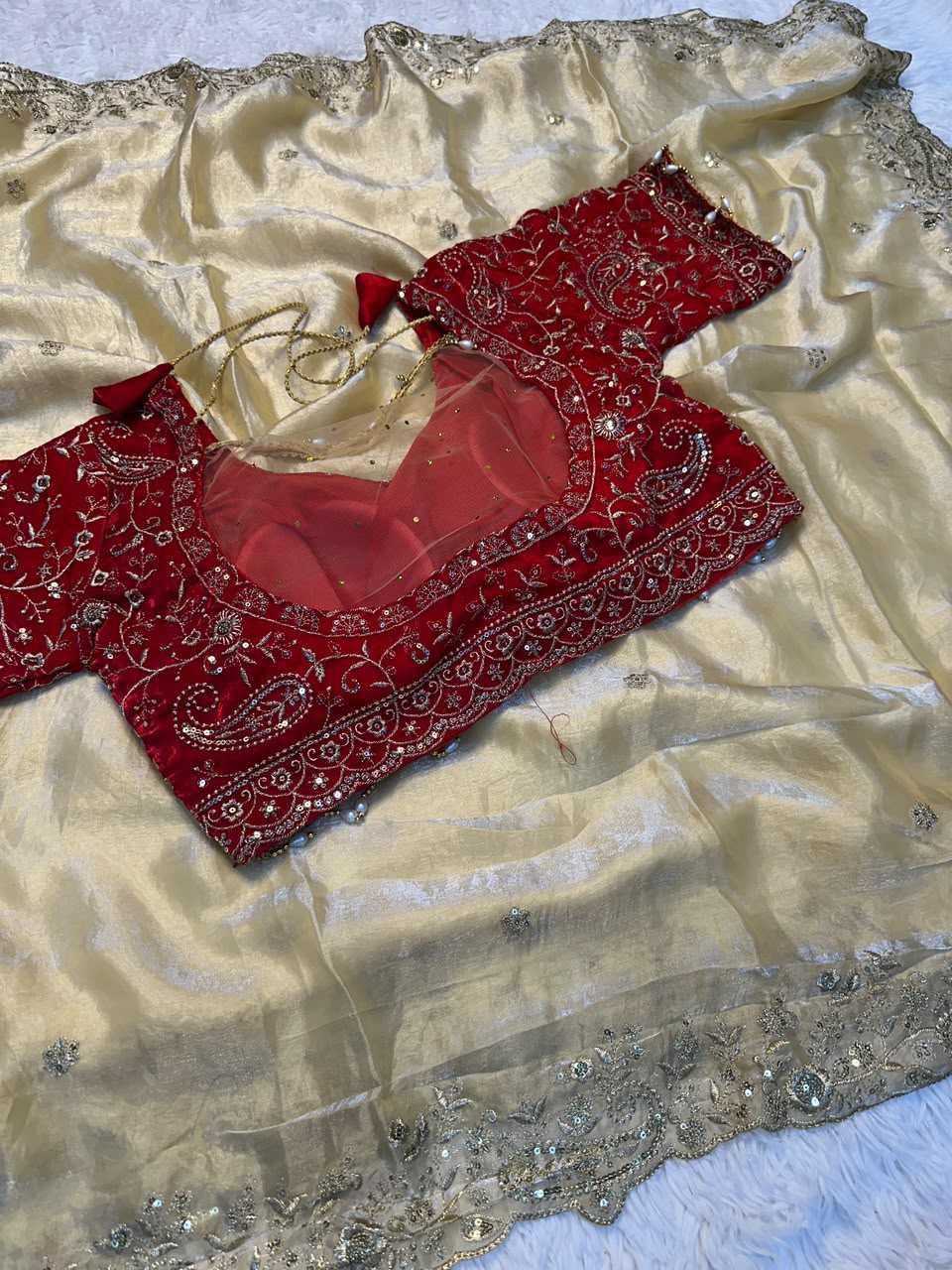 Satin Sequence Saree