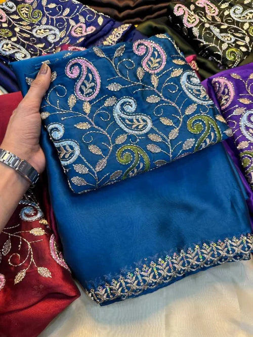 Navya Rangoli Silk Heavy Saree
