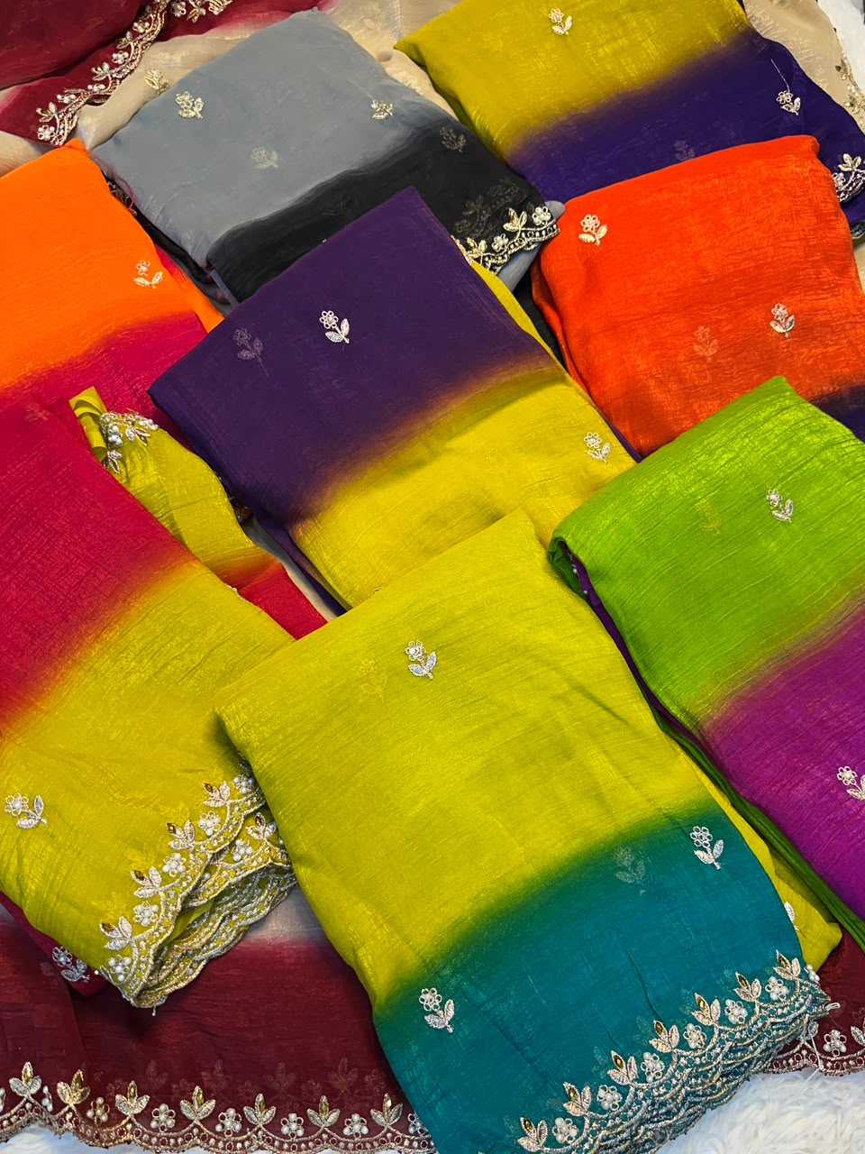 Crush Silk Sequence Saree