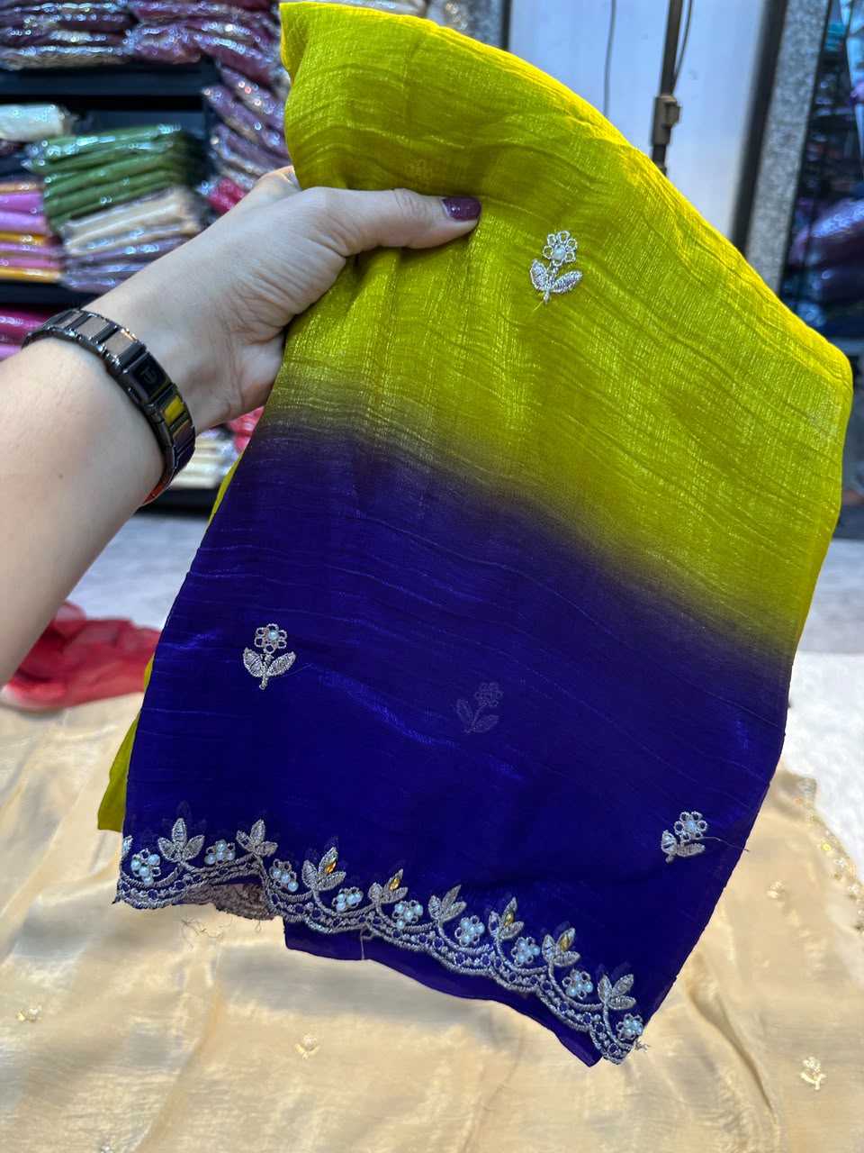 Crush Silk Sequence Saree