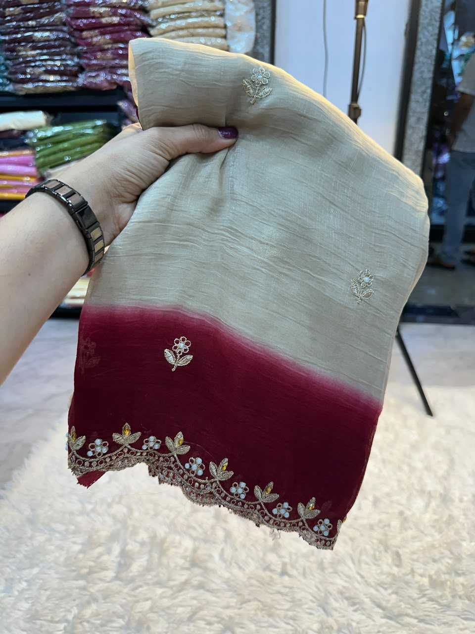 Crush Silk Sequence Saree