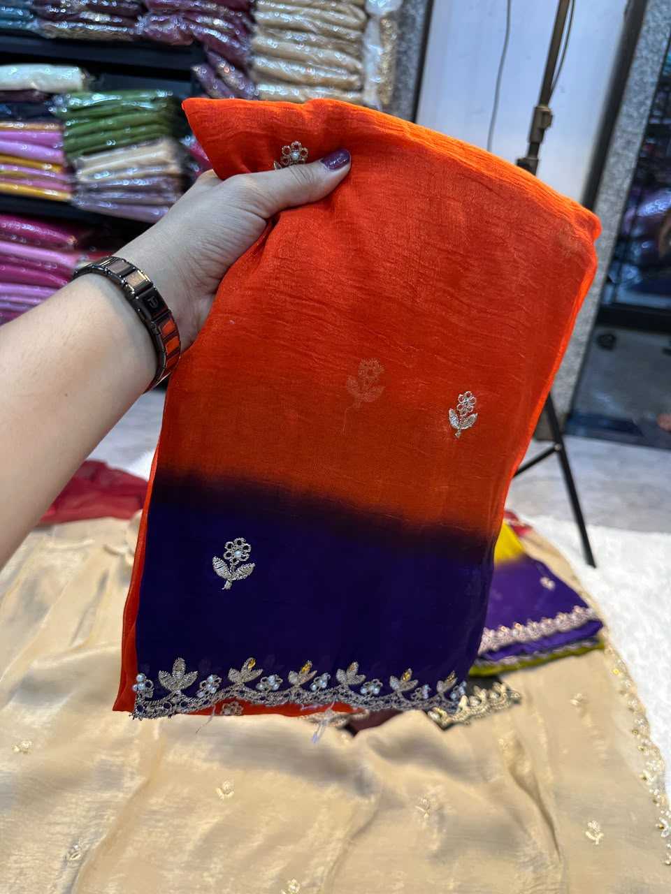 Crush Silk Sequence Saree