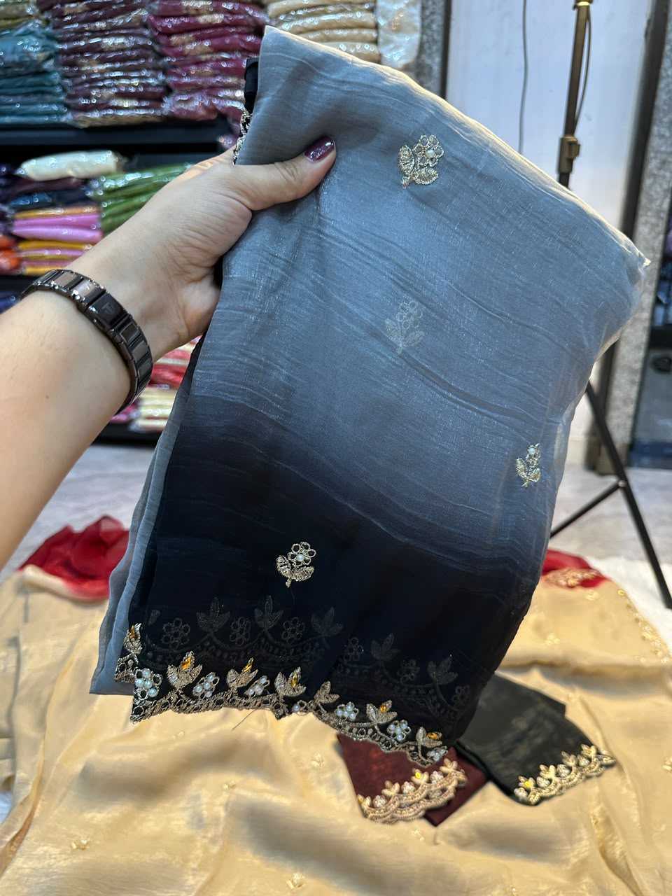 Crush Silk Sequence Saree