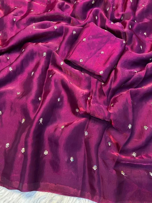 Pari Satin Designer Saree