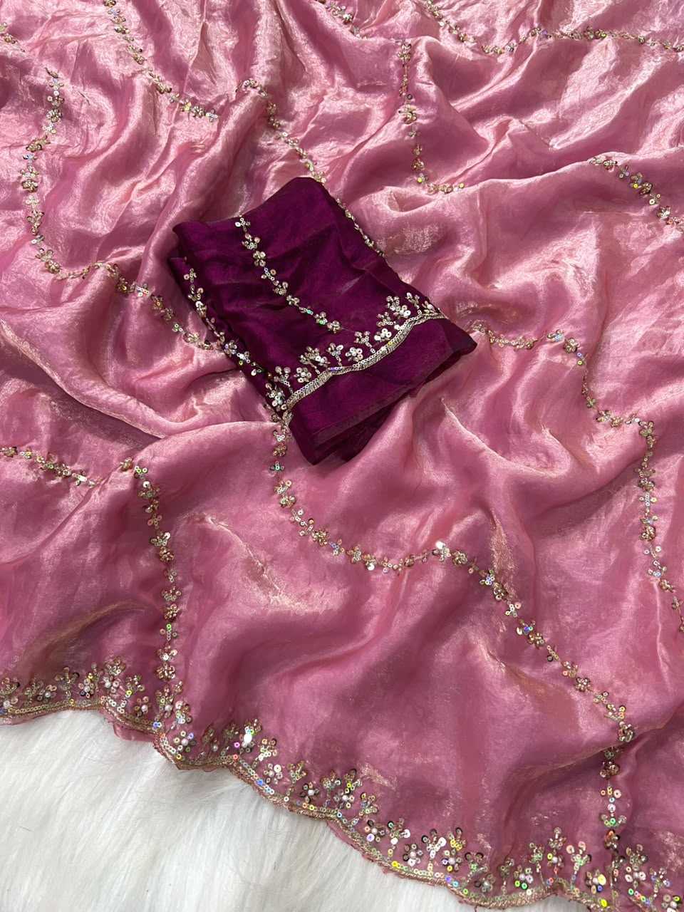 Satin Designer Saree