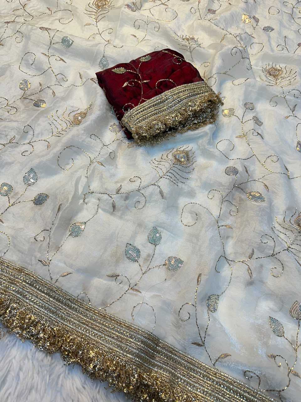 Space Silk Sequence Saree