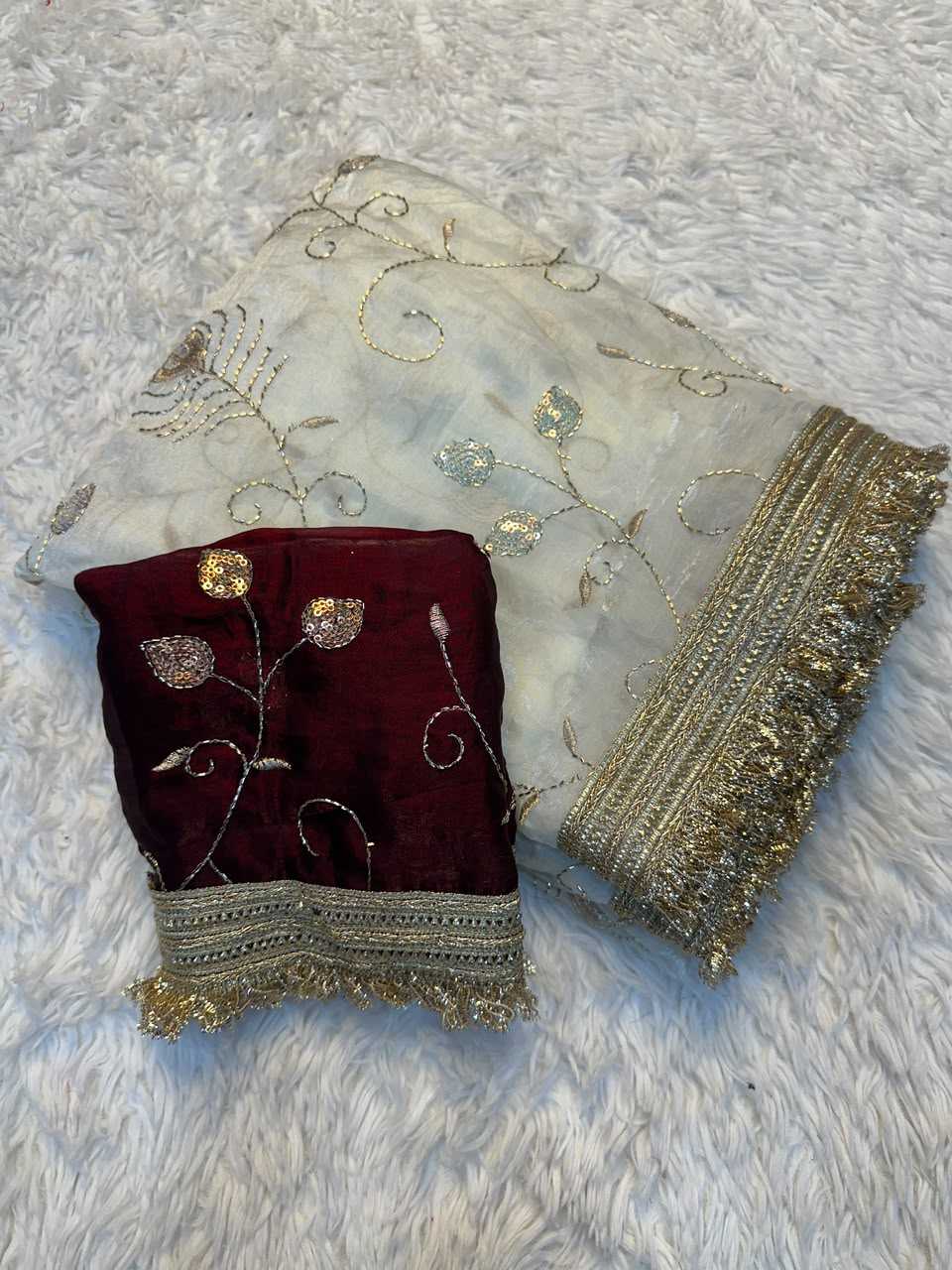 Space Silk Sequence Saree