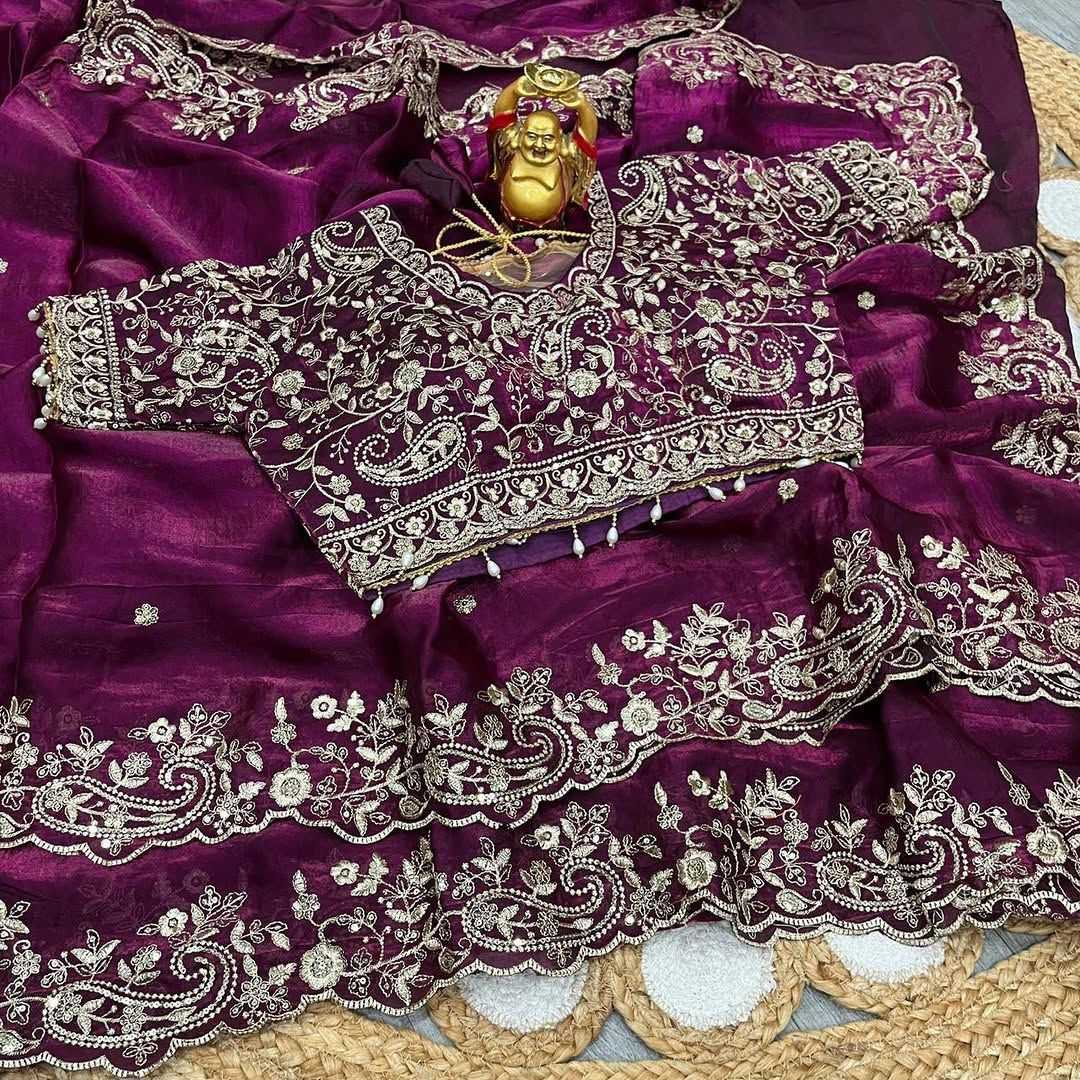 Satin Designer Saree
