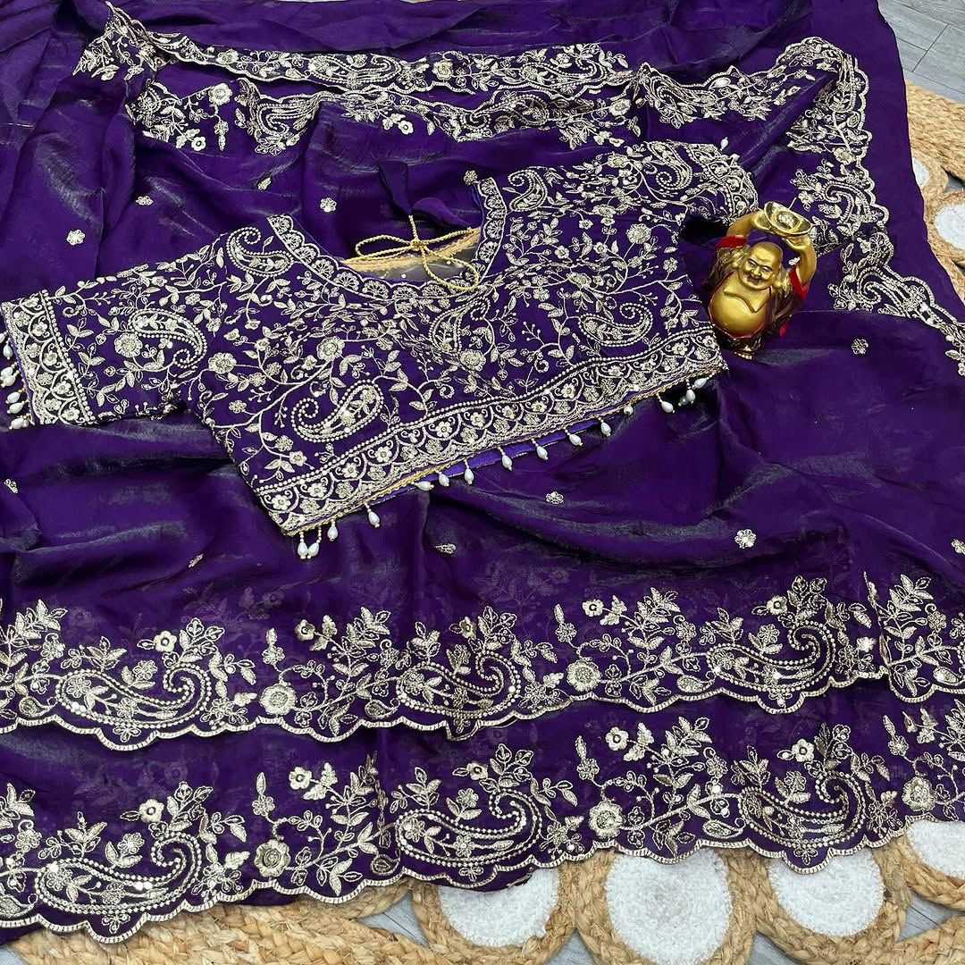 Satin Designer Saree
