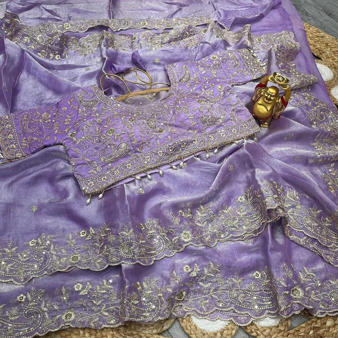 Satin Designer Saree
