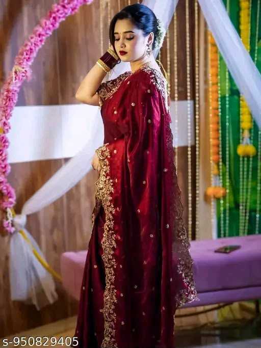 Satin Designer Saree