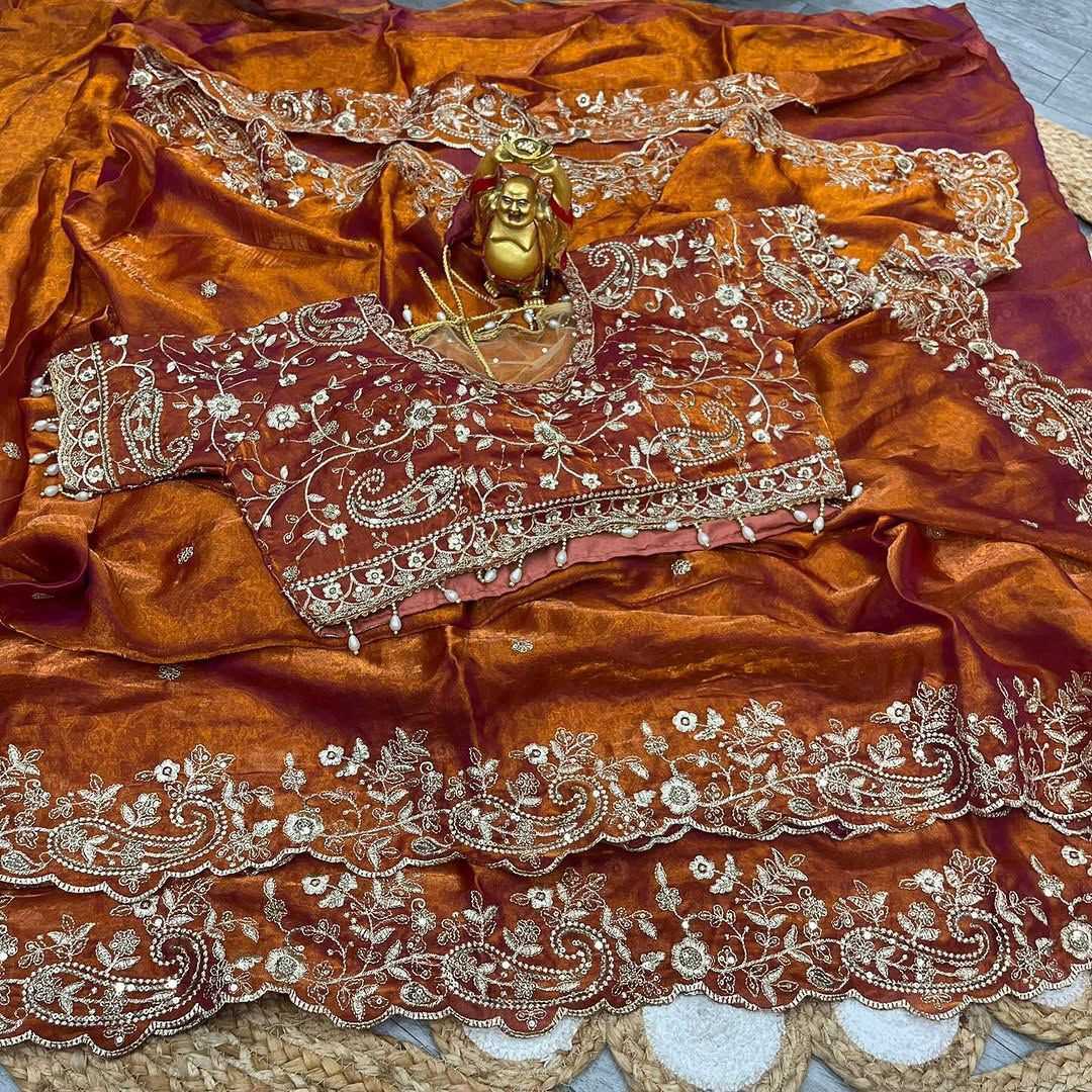 Satin Designer Saree