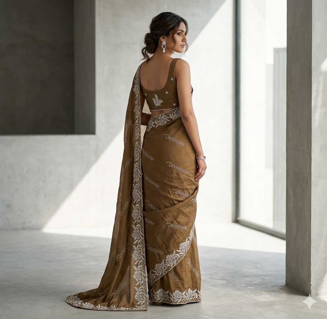 Embroidered Saree