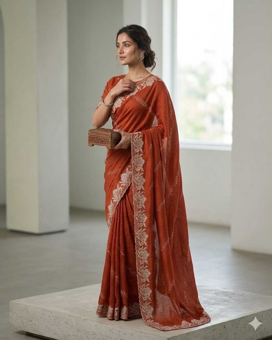 Embroidered Saree