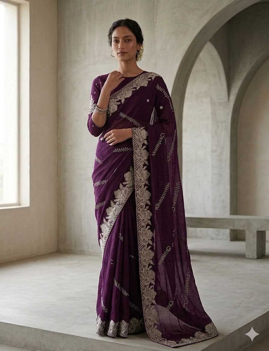 Embroidered Saree