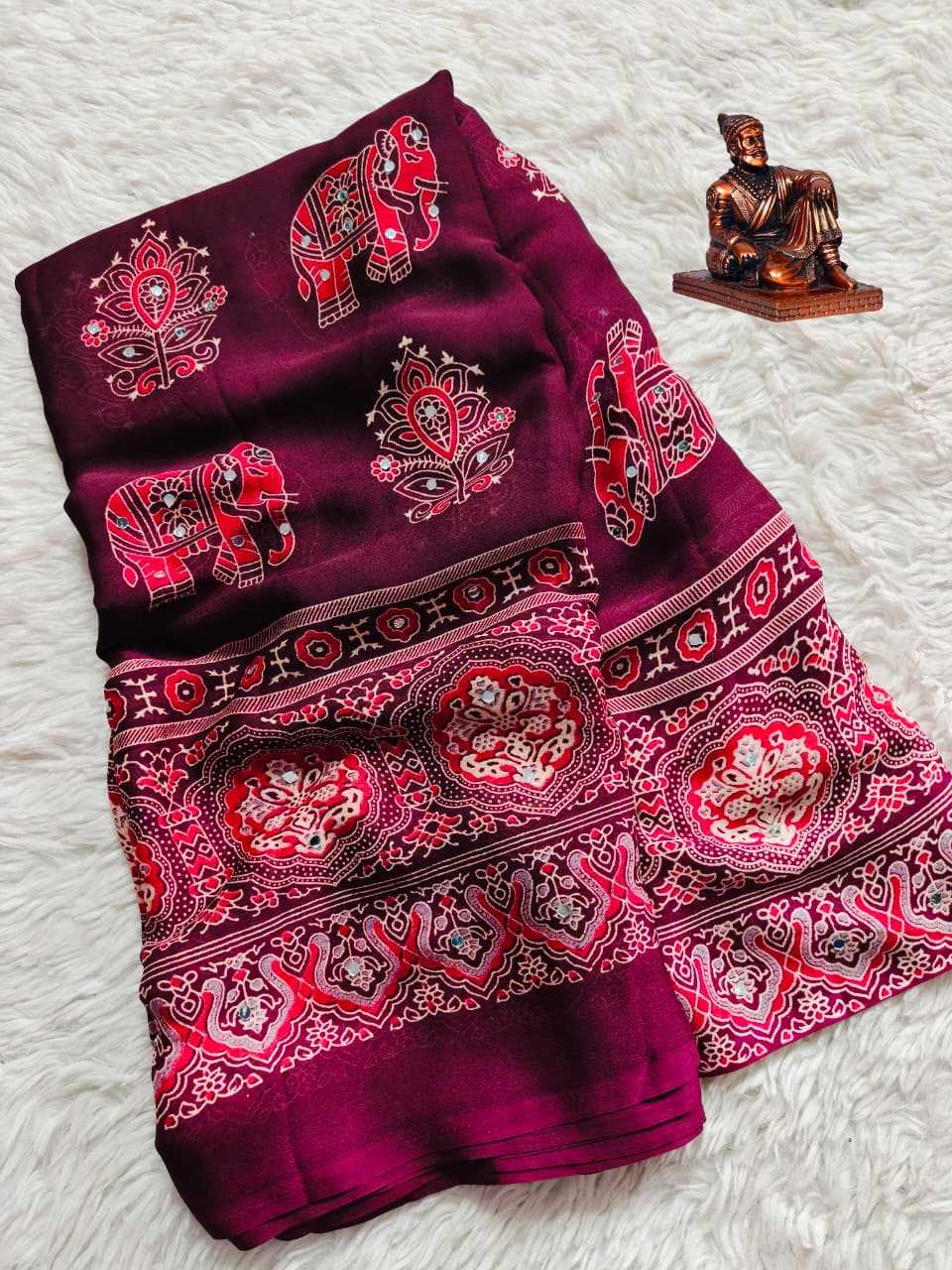 Satin Printed Saree