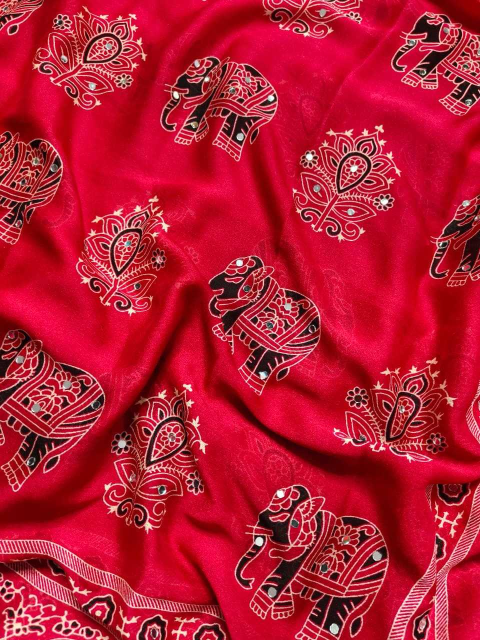 Satin Printed Saree