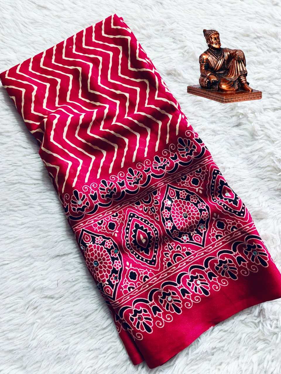 Satin Leheriya Saree