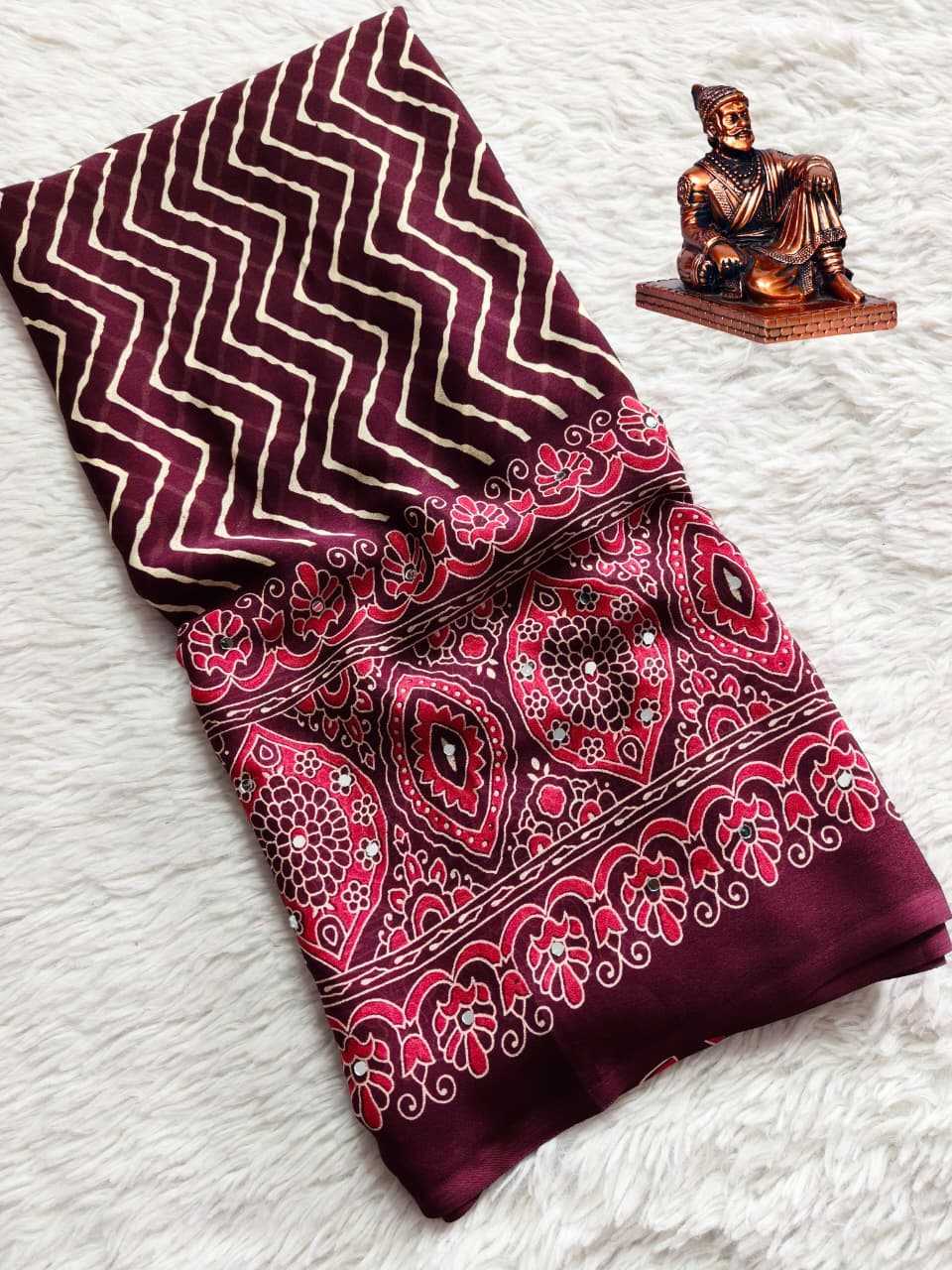 Satin Leheriya Saree