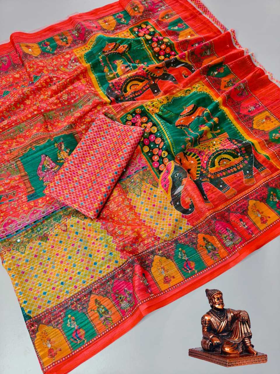Fancy Ajrakh Saree