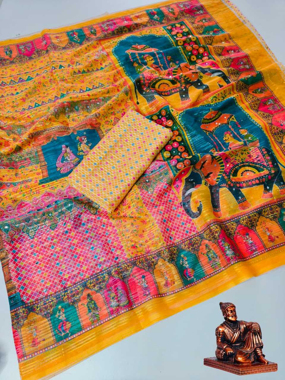Fancy Ajrakh Saree