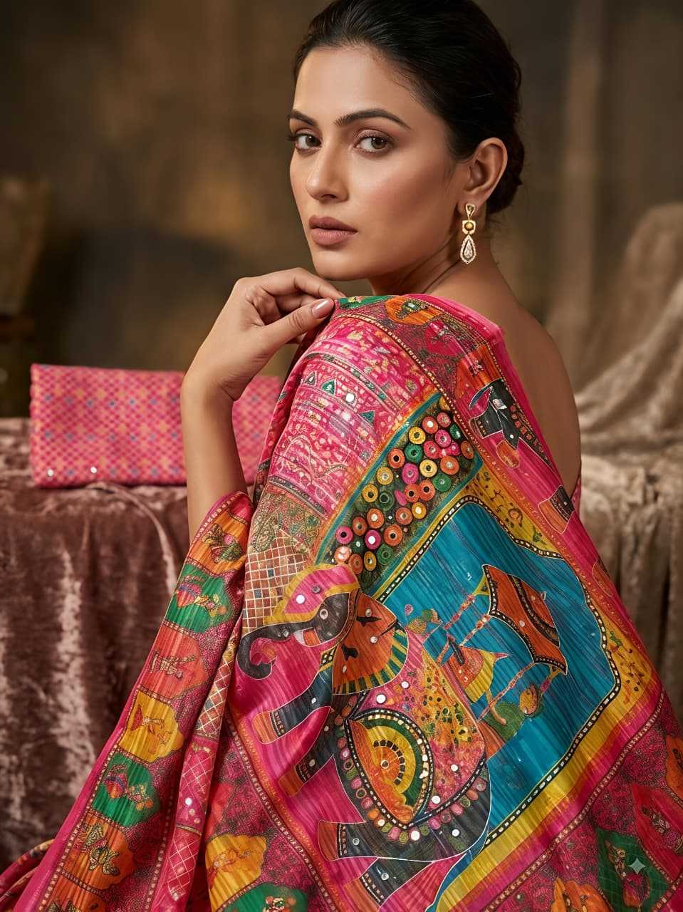 Fancy Ajrakh Saree