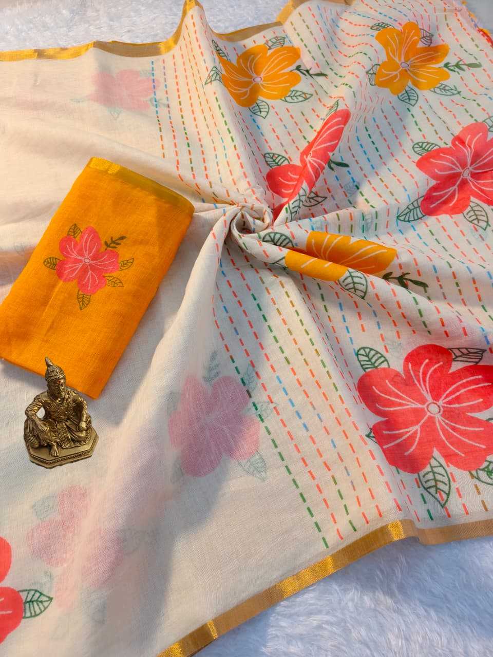 Linen Designer Saree