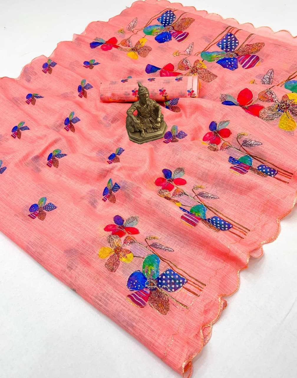 Linen Printed Saree