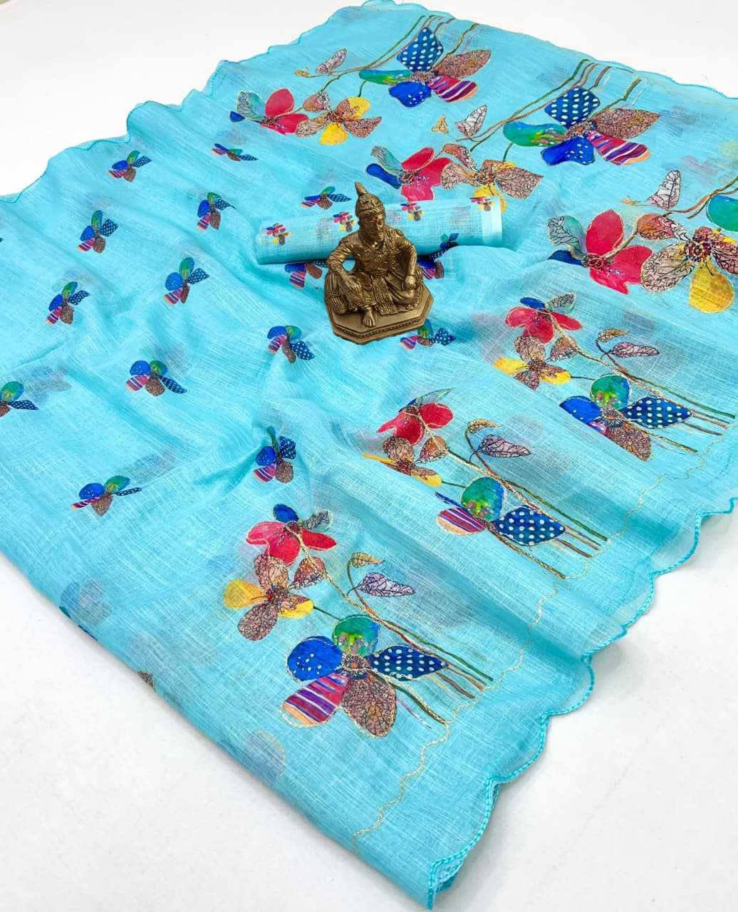Linen Printed Saree