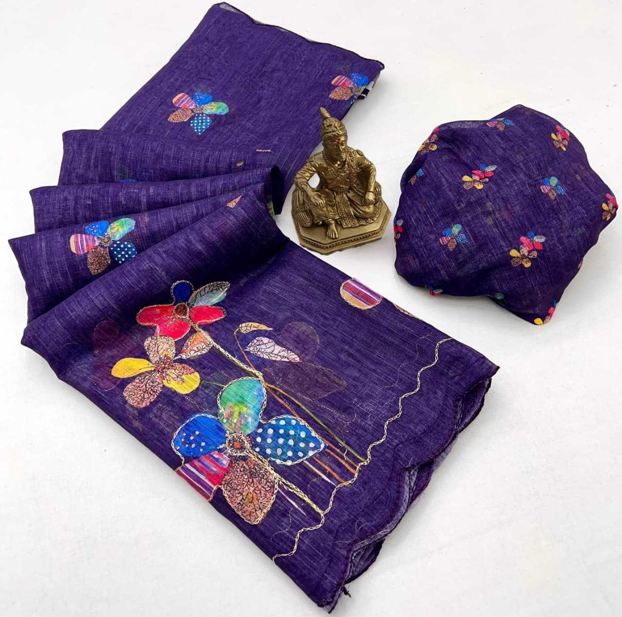 Linen Printed Saree