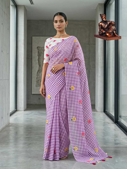 Linen Designer Saree