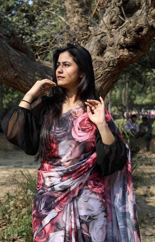 Georgette Printed Saree