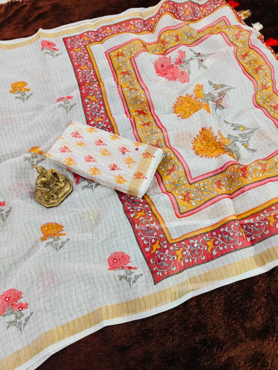 Linen Designer Saree