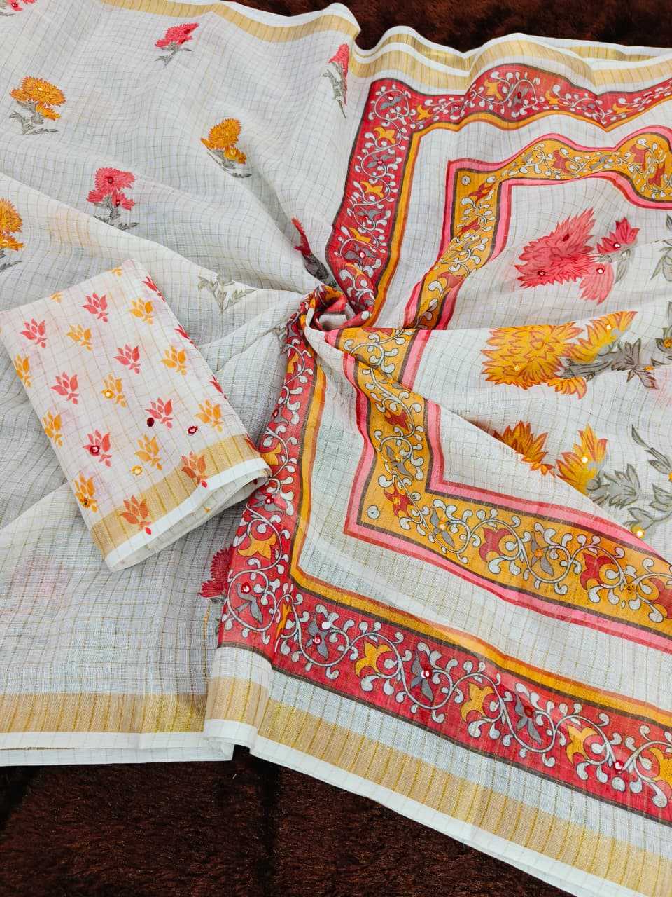 Linen Designer Saree