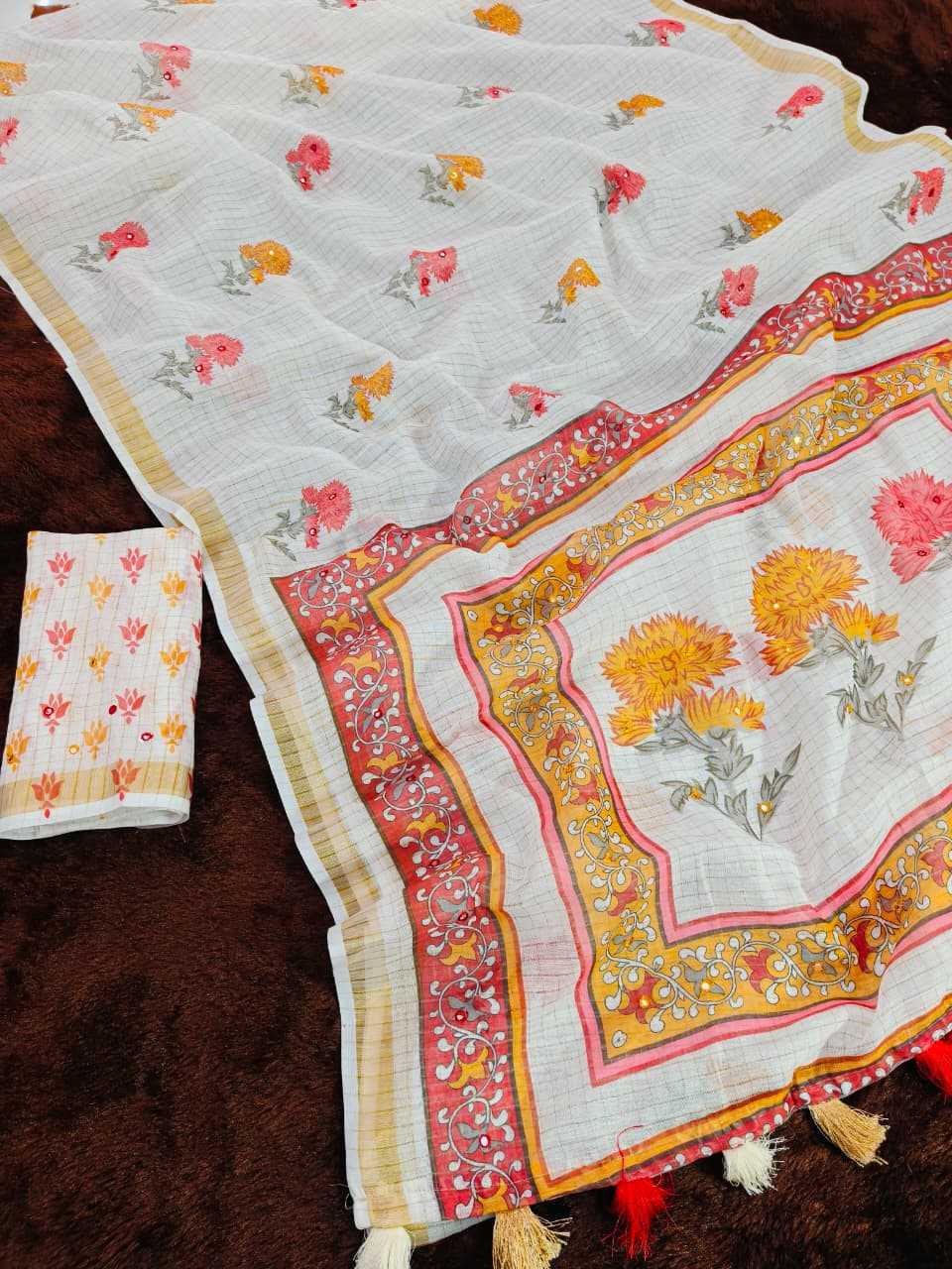 Linen Designer Saree