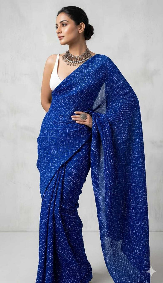 Crush Silk Designer Saree