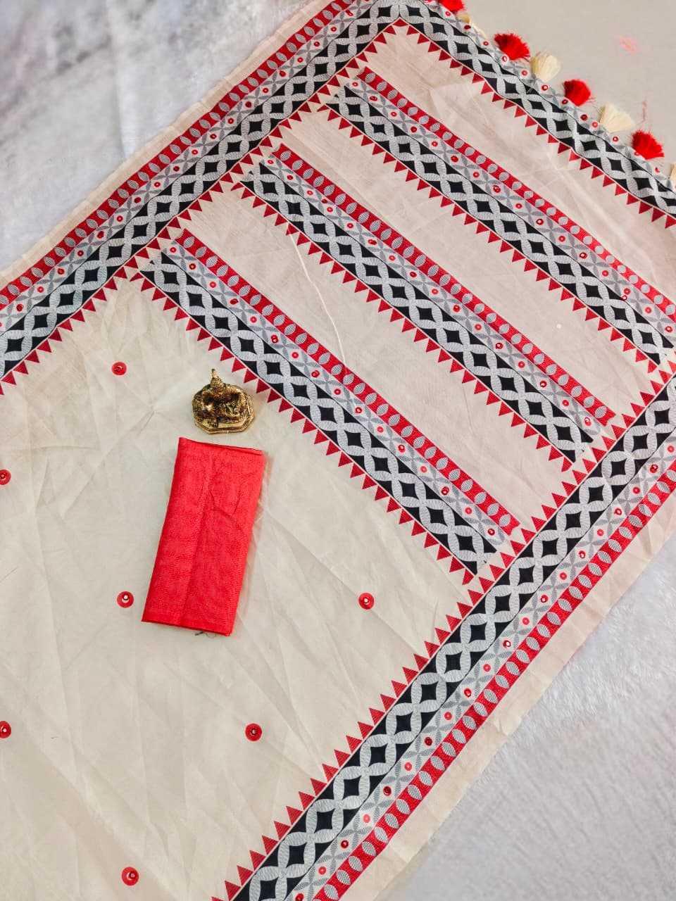 Mulberry Printed Silk Saree