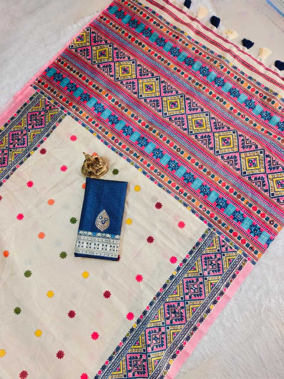 Mulberry Printed Silk Saree