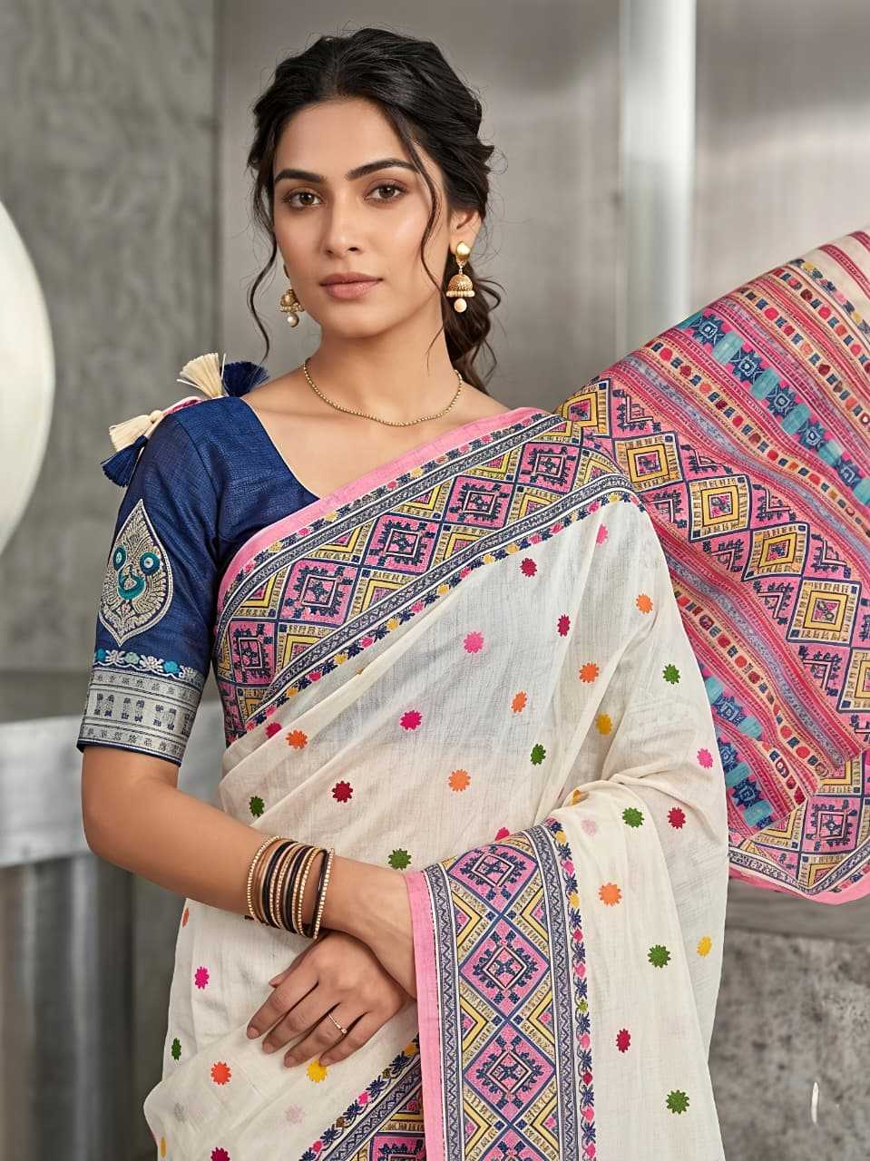 Mulberry Printed Silk Saree