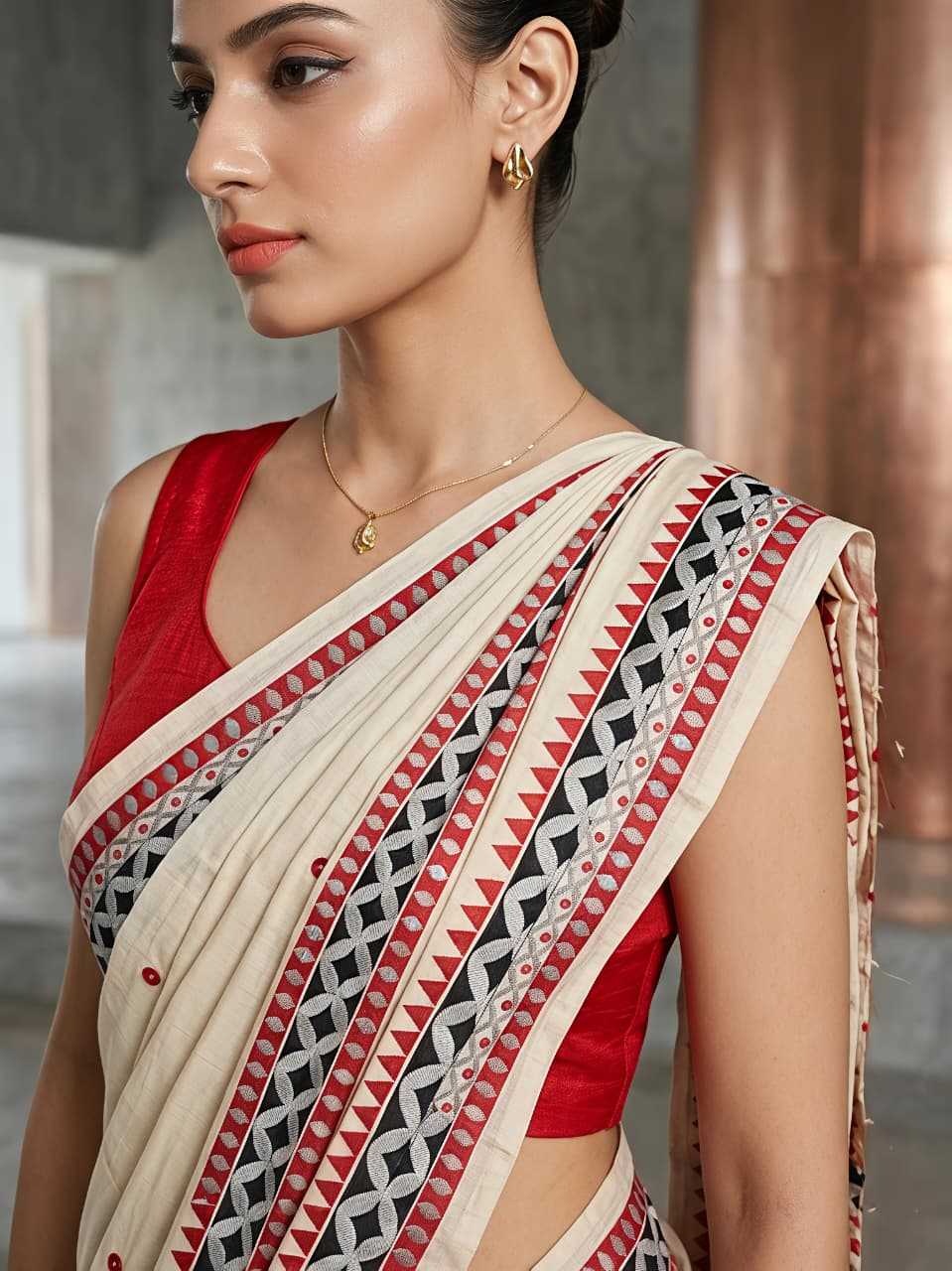 Mulberry Printed Silk Saree