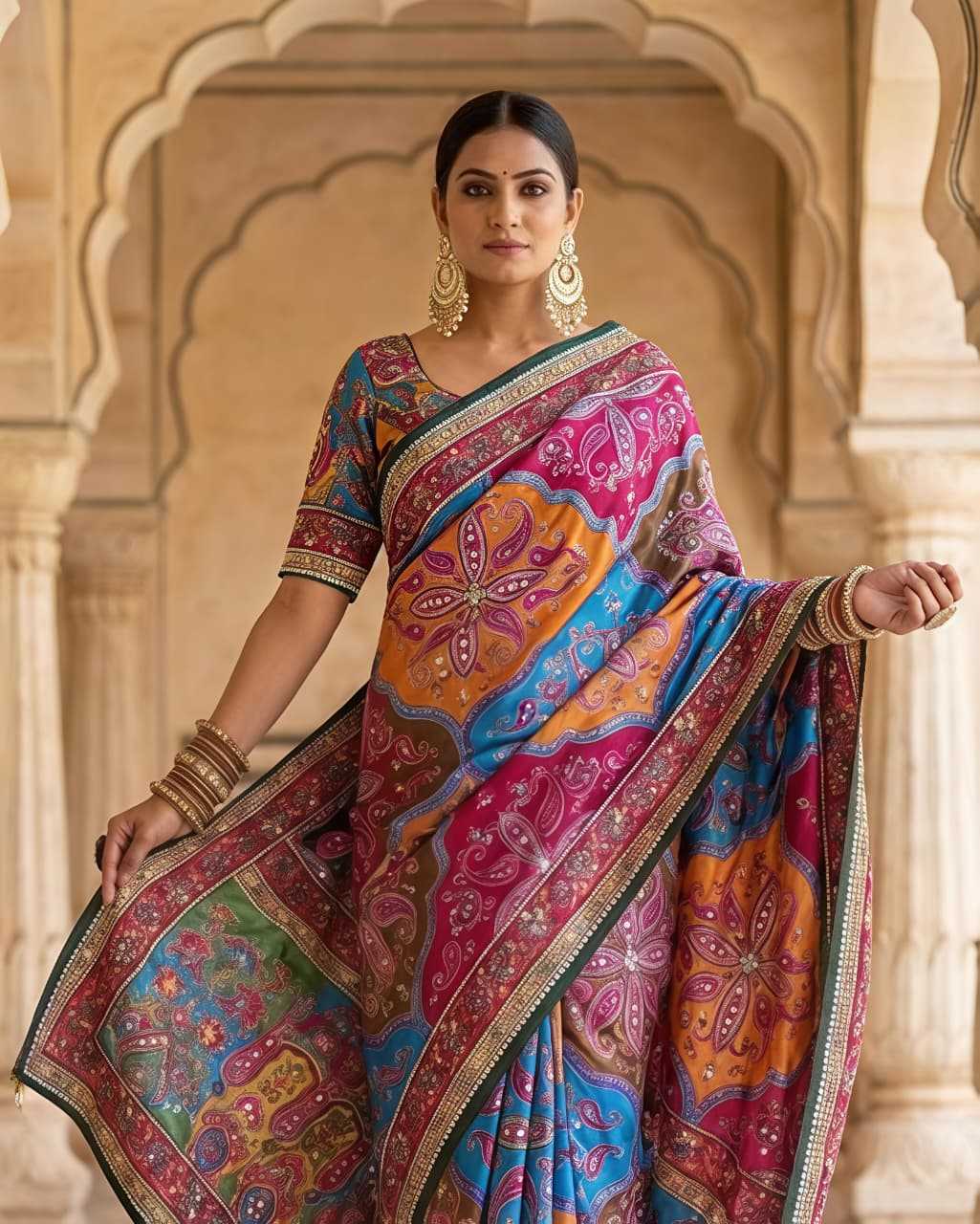 Crepe Designer Saree