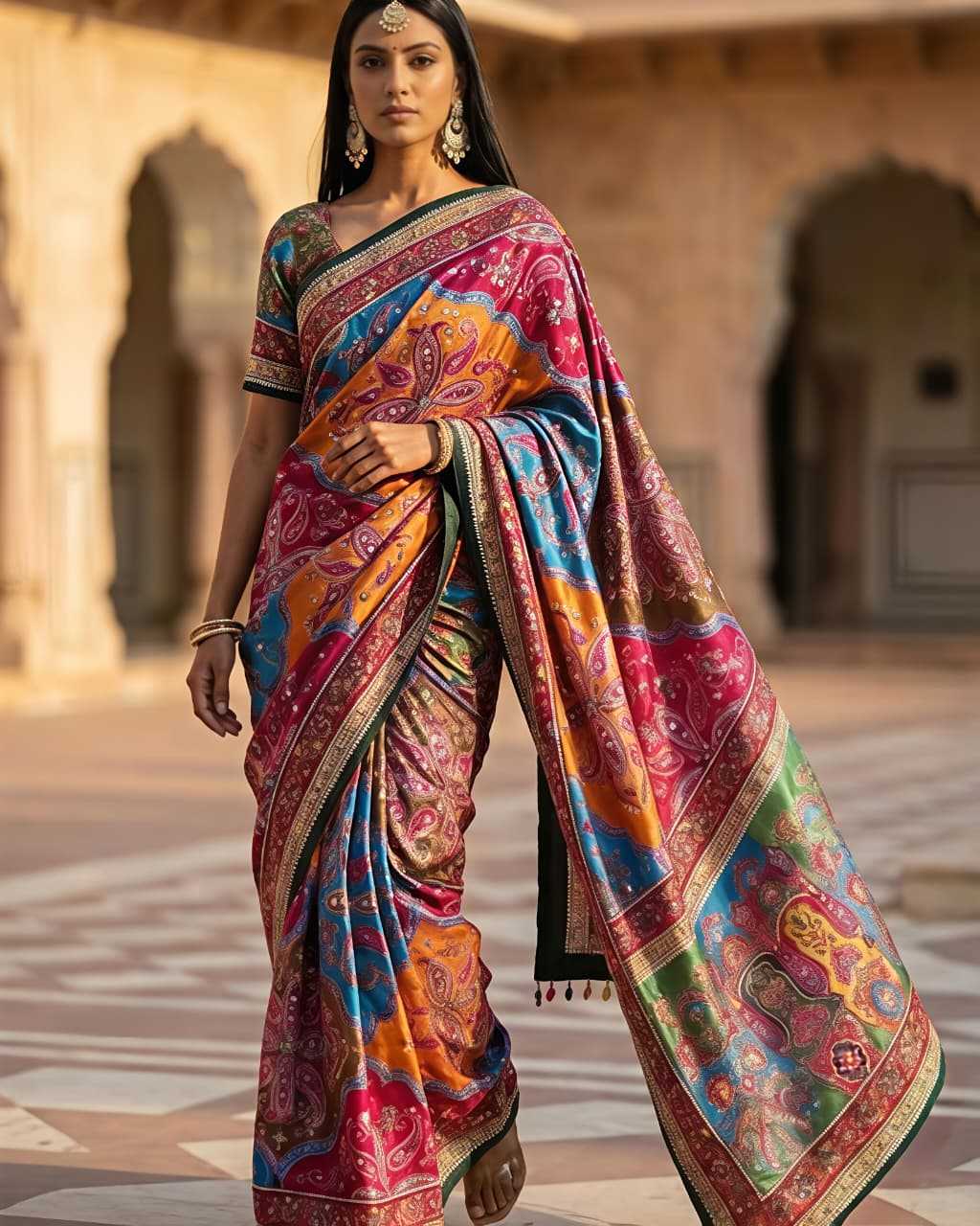 Crepe Designer Saree