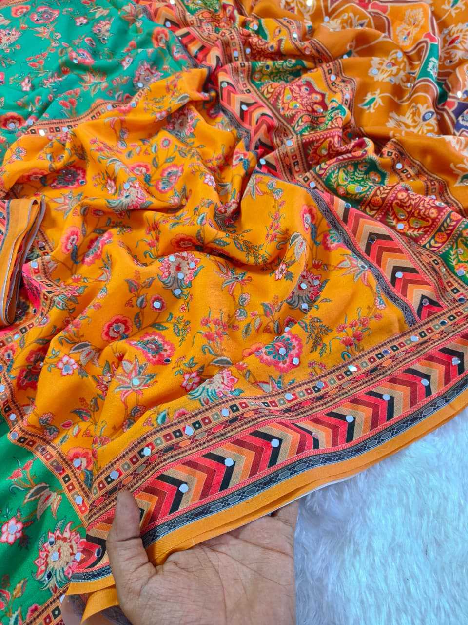 Georgette Printed Saree