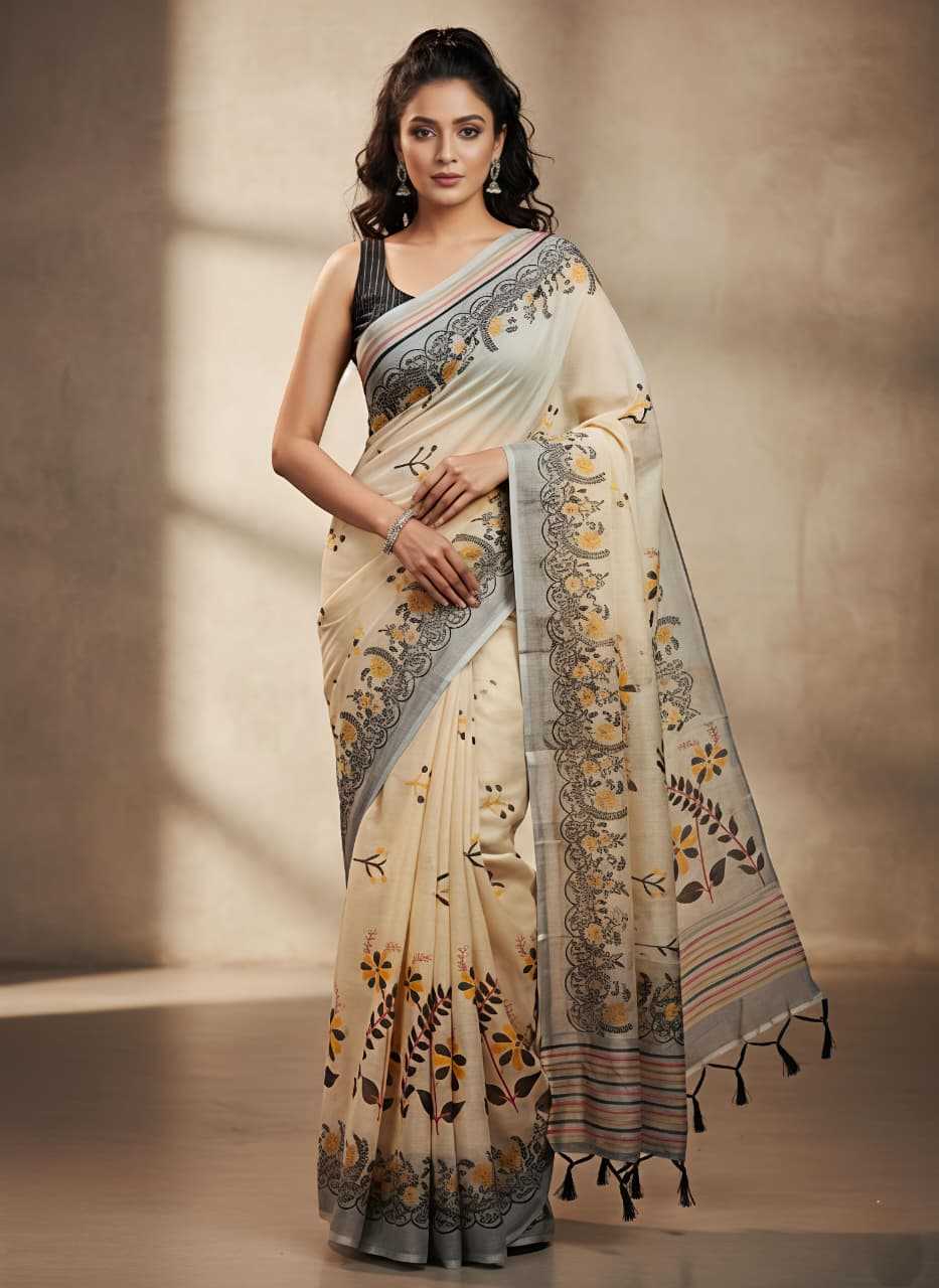 Linen Printed Saree